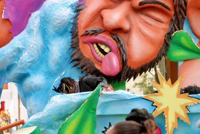 Detail of sculpture on 'Jack & beanstalk' float