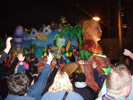 Jimmy Buffett float designed by Brent, built by Mirthco