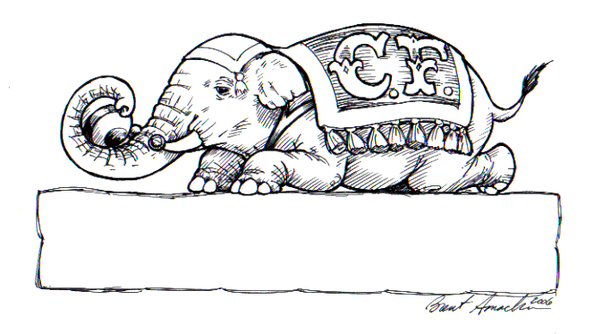 Circus Elephant float by Brent Amacker