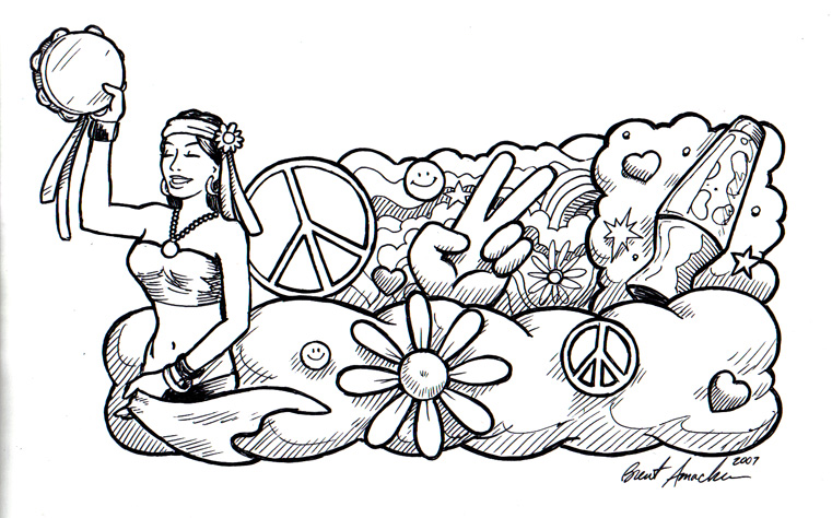 Hippie Girl Float by BRENT AMACKER for Carnival Artists