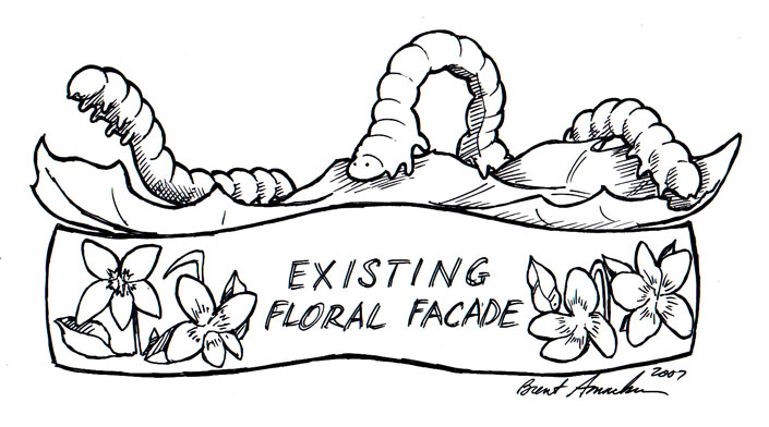 Inchworm float, CHildren's Floral Parade