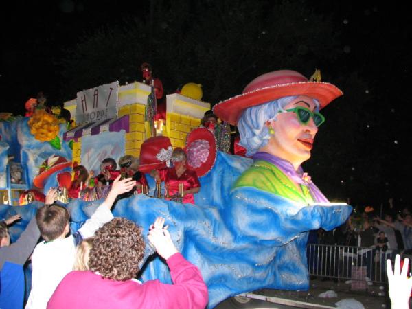 Red Hat Lady float by Brent Amacker & Mirthco, Inc.