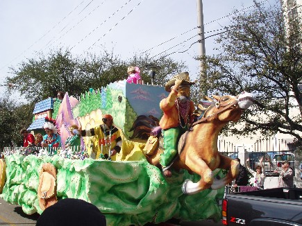 'Pony Express' float